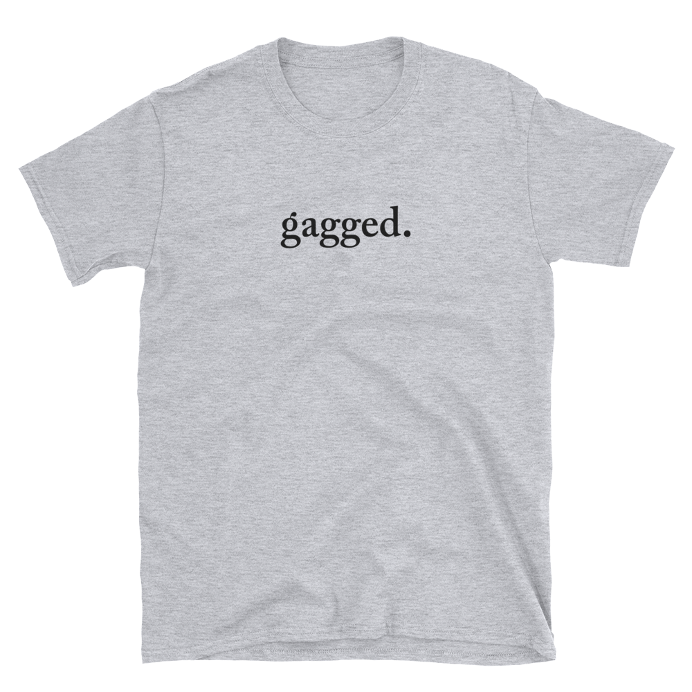 tshirt with the word gagged on the front rupaul's drag race